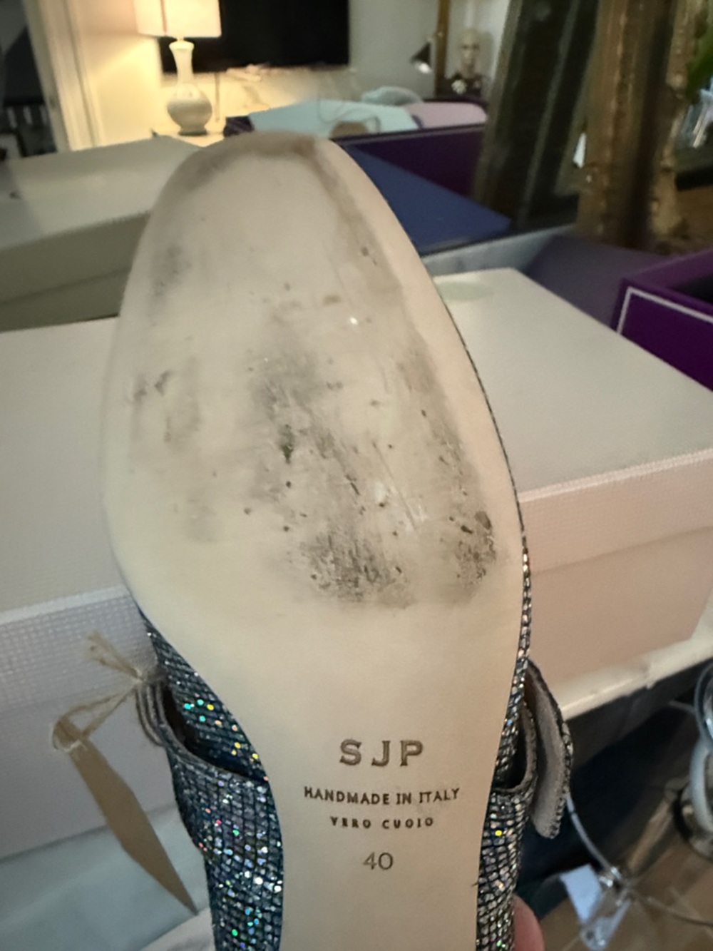 SJP by Sarah Jessica Parker Iridescent Glitter Mary Jane Pump - Picture 14 of 16